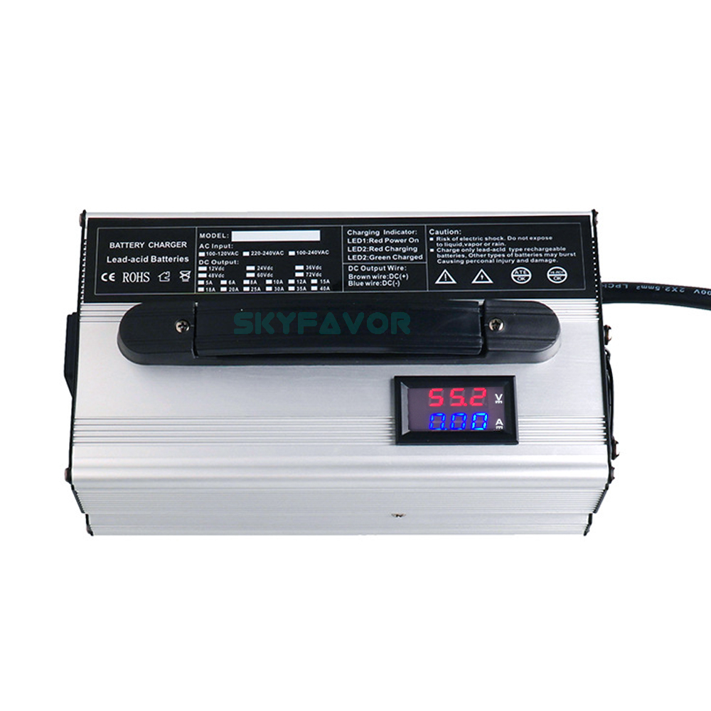 Custom Intelligent 36v 20a Battery Charger 36 Volt 20 Amp Automatic Fast Lithium Ion Lifepo4 Lead Acid Battery Pack Charger