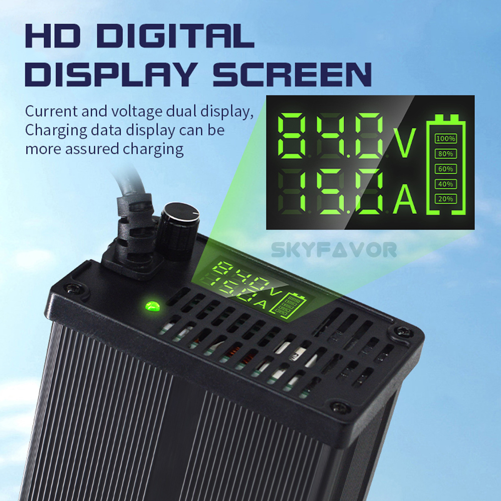 Customized Smart Automatic 72V Battery Charger 72V 0A-20A Current Adjustable BATTERY Charger for 72 Volt Forklift Power Battery