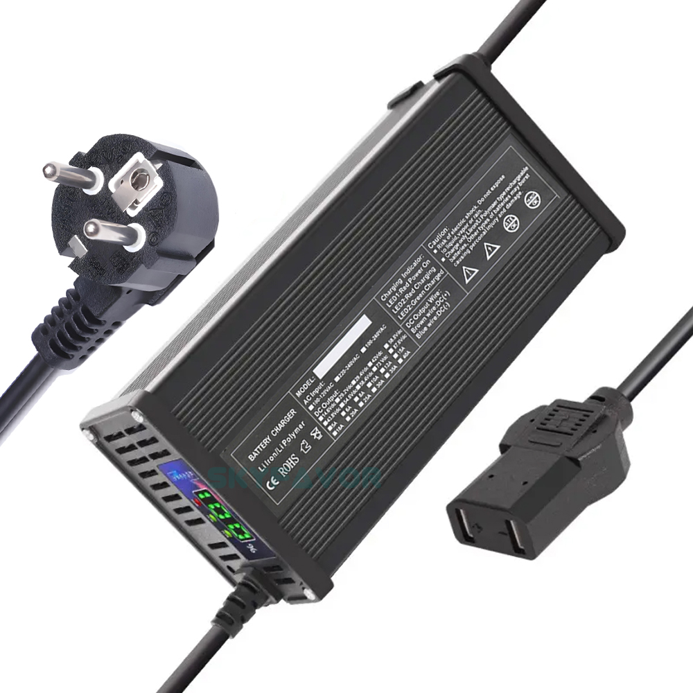 Custom Professional 60V 12A Battery Pack Charger Led Display 60 Volt Battery Charger for 30ah 40ah 50ah 60ah 80ah 100ah Battery