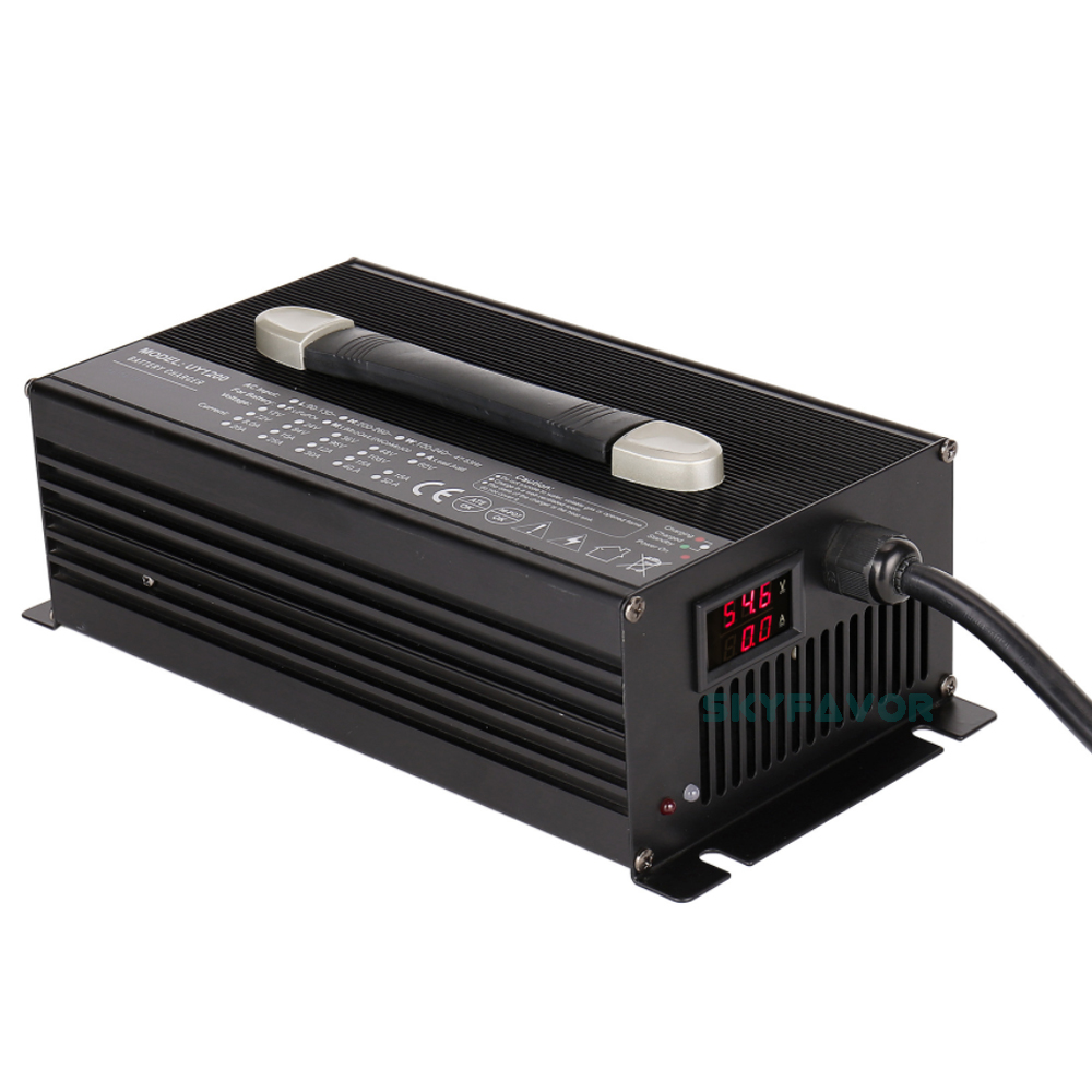 Customized 24V 45A Battery Pack Charger Aluminum case 24v Battery Charger for Lipo/LiMnO4 Lithium 8S Lifepo4 Lead Acid Battery