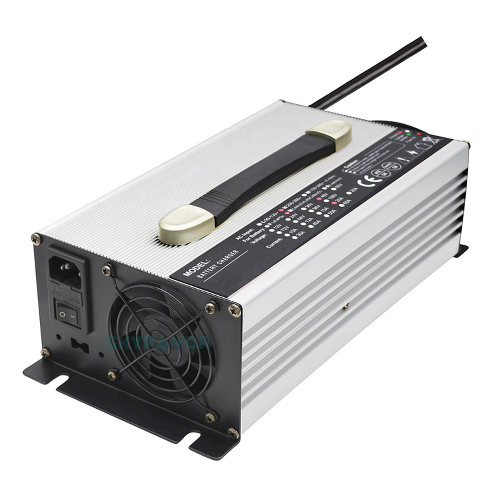 Customized 24V 45A Battery Pack Charger Aluminum case 24v Battery Charger for Lipo/LiMnO4 Lithium 8S Lifepo4 Lead Acid Battery