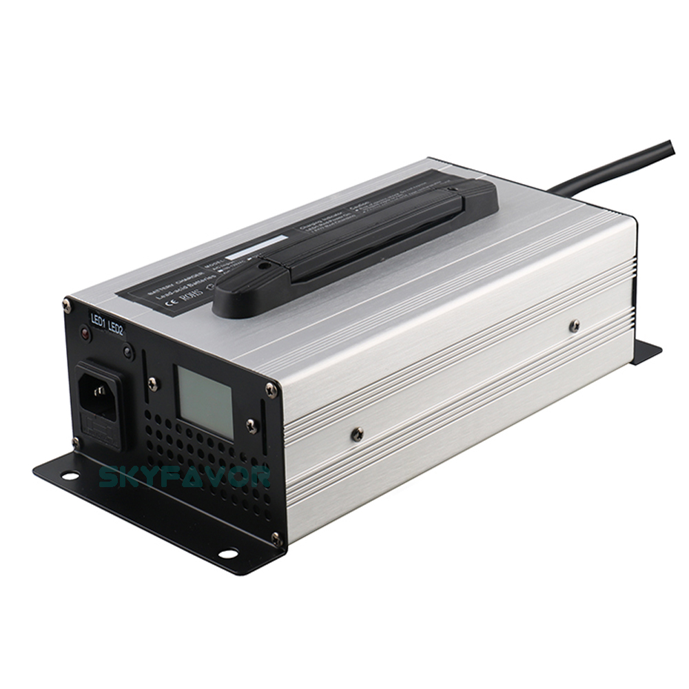 Custom Professional 12V 45A Fast Smart Automatic Battery Charger 12 Volt Lifepo4 Lead Acid Lithium Li Ion Electric OVP Protected