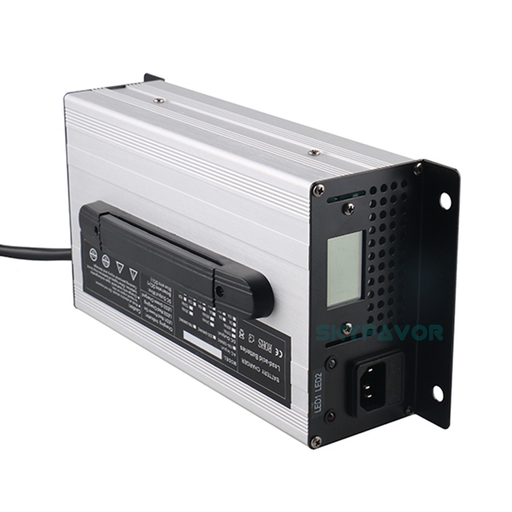 Custom Professional 12V 45A Fast Smart Automatic Battery Charger 12 Volt Lifepo4 Lead Acid Lithium Li Ion Electric OVP Protected