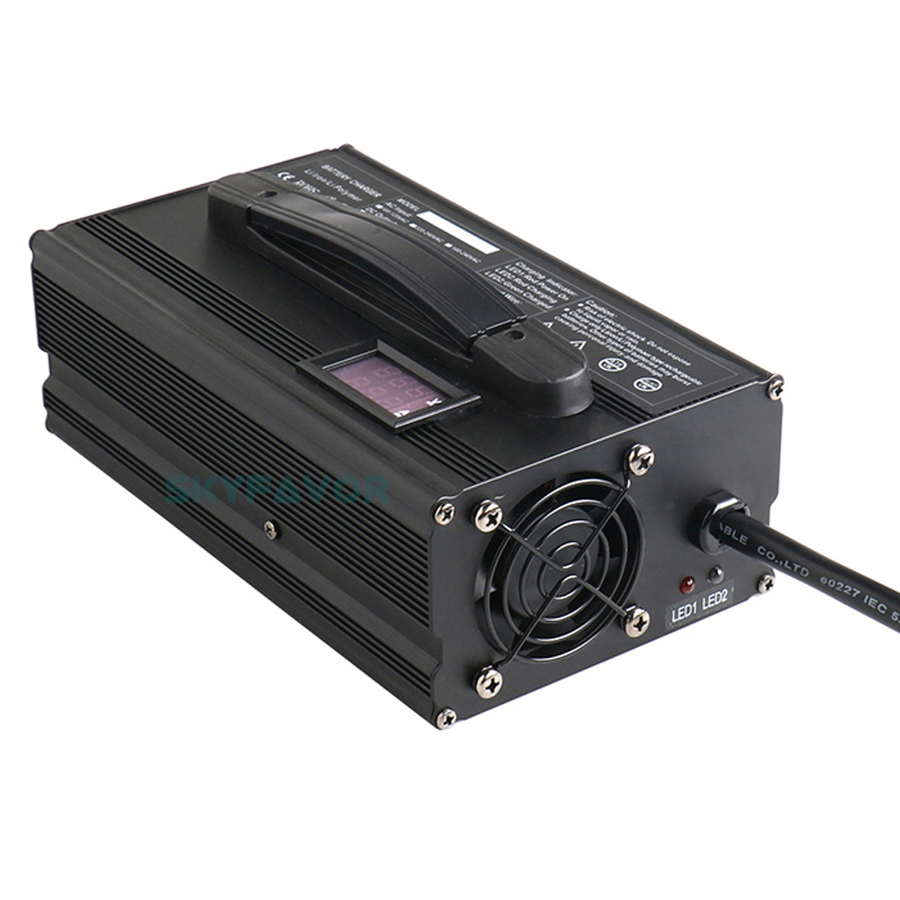 Custom 48V Lithium Battery Charger 48V 15A Led Display Smart Automatic 12S 50.4V or 13S 54.6V Lithium Li Ion Battery Chargers