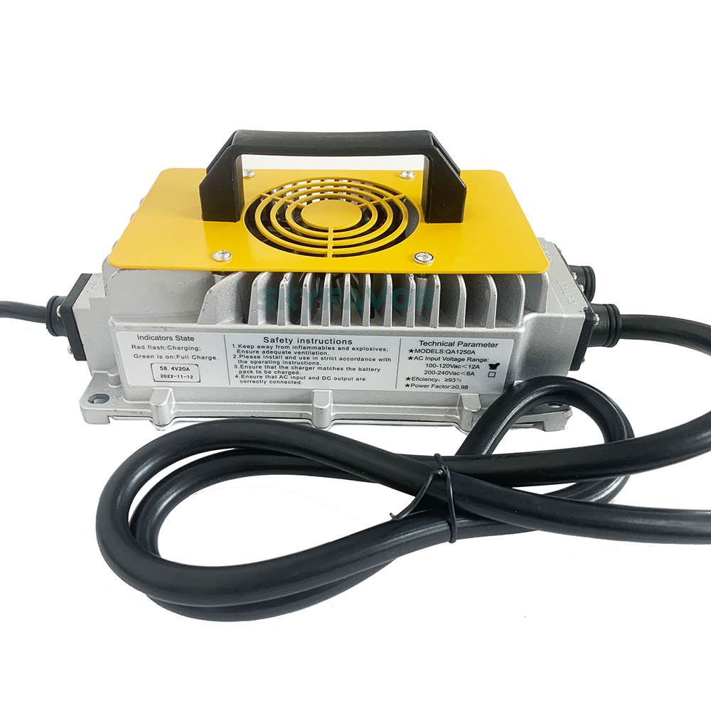 Custom Dustproof Waterproof 48V Battery Charger 48V 15A Automatic Smart Fast on Board Professional 48 Volt Golf Cart Charger