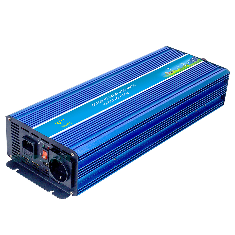 Professional 2000W off Grid Power Inverter 12V 24V DC to AC 110V 230V Pure Sine Wave Inverter with 12V 24V 10A Battery Charger