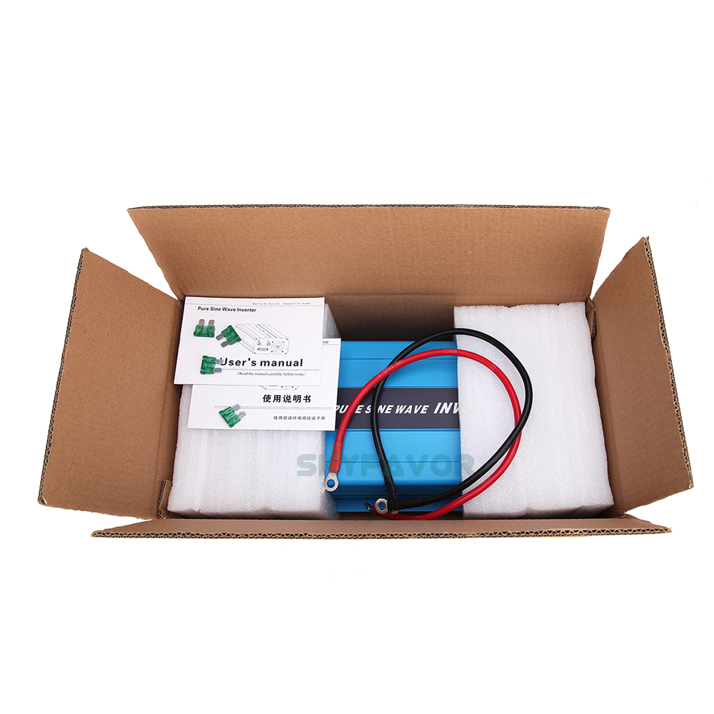 High Frequency 2000W Power Inverter 12V 24V DC to AC 110V 230V Modified Pure Sine Wave Inverter for Solar UPS RV Home Appliance