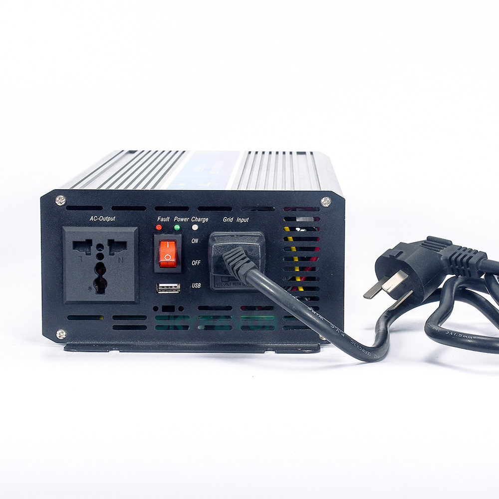 Factory Provide 800W Inverters Converters 12V 24V DC to AC 110V 230V Pure Sine Wave Inverter with AC to DC 12v 24v 10A Charger
