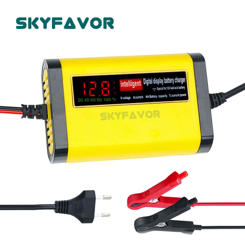 12V 2A Automatic Car Battery Charger for Baby Toy Car Motorcycle LED Display Smart Charger for AGM/GEL Lead Acid Battery Charger
