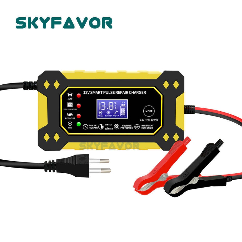 Оптовая 12V 6A Smart Battery Charger - Автоматическое 12V 6A Автоматическое выключение с импульсным ремонтом для свинцово-кислотных батарей Зарядное устройство батареи