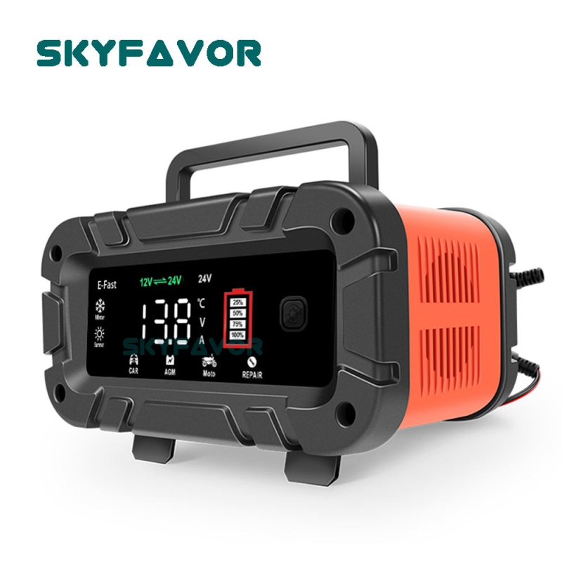 New Professional Automatic Car Battery Charger 12V 20A Battery Charger for Cars Boats Lifepo4 Lead Acid Intelligent for Car Boat