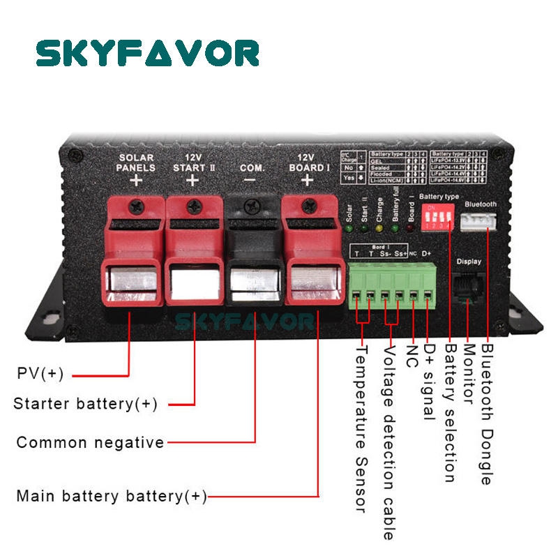 Automatic 12v Dc to Dc 24v 25A Battery Charger and MPPT 24V 30A Solar Battery Charger for RV Camper Van Vehicle Marine Yacht